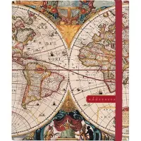 Peter Pauper Press Addressbook Large - Old World - met elastieksluiting - 16x21 cm