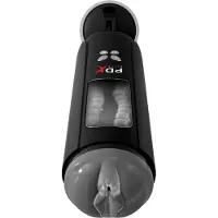 PDX Ultimate Milker - zuigende en vibrerende masturbator - zwart
