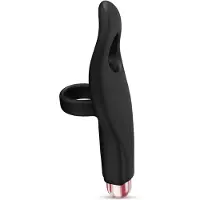Love to love - Vibrating Tickle Me - Vinger Vibrator - Zwart