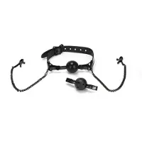 Whipsmart - Diamond Collection - Ball gag met tepelklemmen