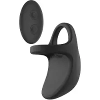 Dream Toys Ramrod Vibrating Cock en balring met afstandsbediening Penisring - Zwart
