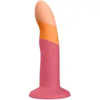 ROMP Dizi - siliconen dildo - flexibel - roze/oranje