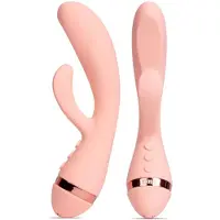 Vush Muse - oplaadbare waterproof rabbit vibrator - siliconen - roze