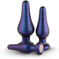 Hueman Comets - siliconen buttplug set - 3 stuks - paars