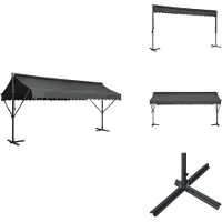 vidaXL Luifel - Luifels - Zonwering - Zonweringen - Luifel vrijstaand 500x300 cm antraciet