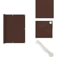 vidaXL Balkonscherm - Balkonschermen - Scherm - Schermen - Balkonscherm 120x300 cm oxford stof bruin
