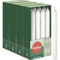 Bolsius - Gladde Dinerkaarsen - 17 cm - 32 stuks - Wit