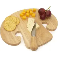 Kikkerland Mushroom Cutting Board & Knife