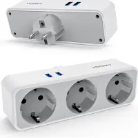Voomy Split X3 - USB Wit - 2 USB-A &amp; 3 EU