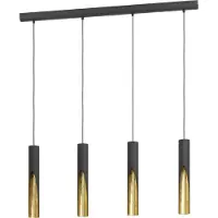 Eglo Barbotto Hanglamp - GU10 - 92,5 cm - Zwart/Goud - Staal