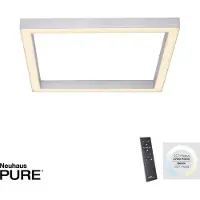 Pure Vierkante Plafondlamp Pure Lines Square Aluminium