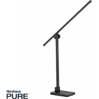 Paul Neuhaus LED-bureaulamp Grafo, dimbaar, zwart, Werkkamer / Kantoor, metaal, Modern, LED bureaulamp