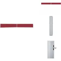 vidaXL Windscherm - Windschermen - Zijscherm - Zijschermen - Tuinscherm uittrekbaar 170x1200 cm rood