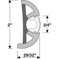 Taco Metals Rub Rail Flex 80´ Wit