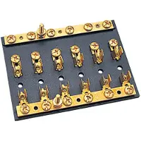 Sea-dog Line Fuse/terminal Block 4 Gang Goud