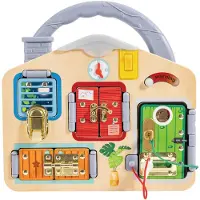 Hape Block And Learn Game Board 29.50x29x6 Cm Geel Kinderen