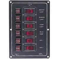 Sea-dog Line Aluminum 6 Switches Vertical Panel Zwart