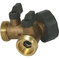 Armada By Camco RV Y-Klep Water Connector, Messing