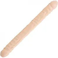 Doc Johnson Dubbele Dildo 45 cm recht - Huidskleur
