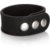 Calexotics - Silicone 3-Snap Erection Ring - Rings Zwart