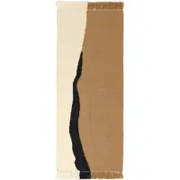 Ferm Living Soil Kelim gangloper Dark sand-off white, 70x180 cm