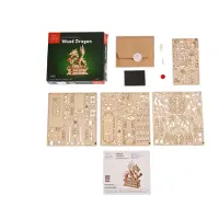 Ugears 3D Modelbouw - Houten Draak - Mechanisch Bouwpakket Hout - Educatief Speelgoed