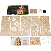 Ugears Houten 3D Model - Tafelklok Motor