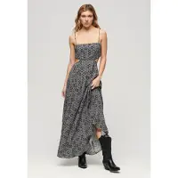 Superdry Maxi-jurk met Transparante Achterkant Zwart Grootte: 42
