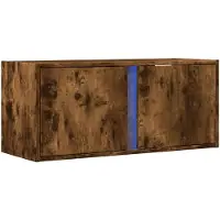 vidaXL Tv-wandmeubel met LED-verlichting 80x31x35 cm gerookt eiken