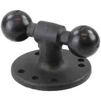 Ram Mounts Round Base Double Ball Adapter Zilver