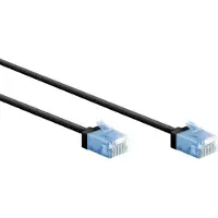 Goobay UTP CAT6a slimline netwerkkabel | LSZH | zwart | 10 meter