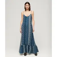 Superdry Beach Maxi-hemdjurk Blauw Grootte: 42