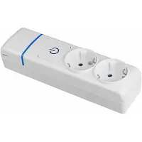 Merkloos 2-voudige Stekkerdoos met Schakelaar Solera 8002pil 250 V 16 A