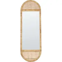 Beliani BARGES - Wandspiegel - Naturel - Rotan