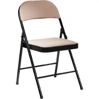 Beliani SPARKS - Klapstoel set - Zwart/Beige - Metaal