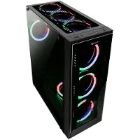 Talius Valkyria, Midi-tower, PC, Zwart, ATX, Gaming, Blauw, Groen, Rood