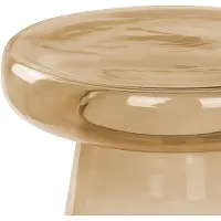 Beliani CALDERA - Bijzettafel - Goudbruin - Glas