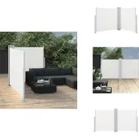 vidaXL Zijluifel - Zijluifels - Luifel - Luifels - Windscherm uittrekbaar 100x600 cm crème