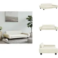 vidaXL Hondenmand - Hondenmanden - Hondenbank - Huisdierenbank - Hondenmand 100x54x33 cm fluweel crèmekleurig