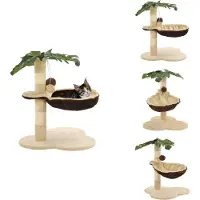 vidaXL Kraboom voor katten met sisal krabpaal, 50 cm, beige en bruin - Krabpalen