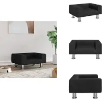 vidaXL Hondenmand - Hondenmanden - Hondenbank - Huisdierenbank - Hondenmand 50x40x26-5 cm fluweel zwart