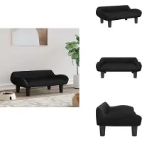 vidaXL Hondenbed zwart, 70x40x24 cm, fluweel - Hondenbedden