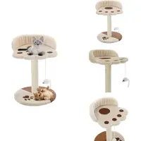 vidaXL Kraboom voor katten, sisal, 40 cm, beige en bruin - Krabombomen