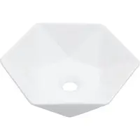 vidaXL Gootsteen - Gootstenen - Wastafel - Wastafels - Wastafel 41x36,5x12 cm keramiek wit