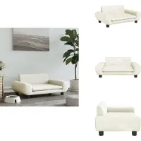 vidaXL Hondenbed, crème, 70x45x33 cm, fluweel - Hondenbedden