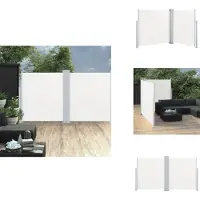 vidaXL Zijluifel - Zijluifels - Luifel - Luifels - Windscherm uittrekbaar 140x600 cm crème