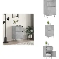 vidaXL Dressoir - Dressoirs - Opbergkast - Wandkast - Dressoir 40x35x70 cm bewerkt hout betongrijs