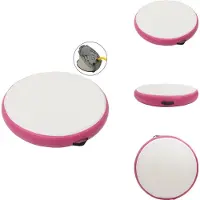 vidaXL Gymnastiekmat - Gymnastiekmatten - Sportmat - Sportmatten - Gymnastiekmat met pomp opblaasbaar 100x100x15 cm PVC roze