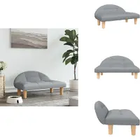 vidaXL Hondenbed, lichtgrijs, 70x52x30 cm, stof - Hondenbedden