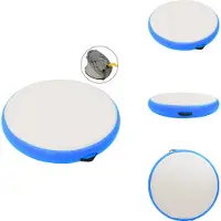 vidaXL Opblaasbare gymnastiekmat met pomp, 100x100x15 cm, PVC, blauw - Yoga- en Pilatesmatten
